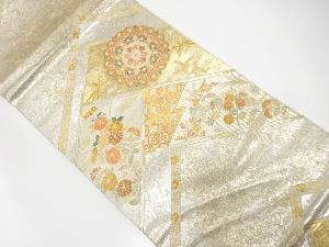 アンティーク 華紋に花・古典柄織り出し袋帯(材料)